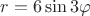 $r=6\sin 3\varphi$