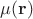 $\mu(\mathbf{r})$