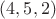 $(4, 5, 2)$