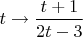 $t\to\dfrac{t+1}{2t-3}$