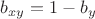 $b_{xy} =1 - b_y$
