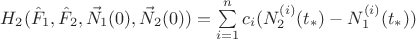 $H_2(\hat F_1,\hat F_2,\vec N_1(0),\vec N_2(0))=\sum\limits^{n}_{i=1}c_i(N^{(i)}_2(t_*)-N^{(i)}_1(t_*))$