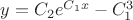 $y=C_2e^{C_1x}-C_1^3$
