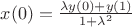 $x(0)=\frac{ \lambda y(0) + y(1)}{1+ \lambda^2}$
