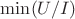 $\min(U/I)$