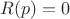 $R(p) = 0$