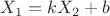 $X_1=kX_2+b$