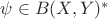 $\psi \in B(X,Y)^*$