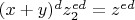 $(x+y)^dz_2^{ed} =z^{ed}$
