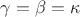 ${\gamma}={\beta}={\kappa}$