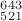 $^{643}_{521}$