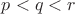 $p<q<r$