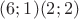 $(6;1)(2;2)$