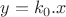 $y=k_0.x$