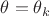 $\theta = \theta_k$