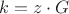 $$k = z \cdot G$$