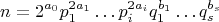 $$n=2^{a_0}p_1^{2a_1}\dots p_i^{2a_i}q_1^{b_1}\dots q_s^{b_s}$$