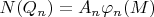 $N(Q_n)=A_n\varphi_n(M)$