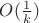 $O(\frac{1}{k})$