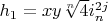 $h_1=x y \sqrt[n]{4} i_n^{2 j}$