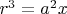 $r^3=a^2x$