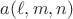 $a(\ell,m,n)$