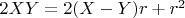 $2 X Y = 2 (X-Y) r + r^2$