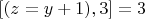$[(z =y +1), 3] = 3$
