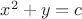 $x^2+y=c$