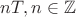 $nT, n\in\mathbb Z$