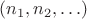 $(n_1, n_2, \ldots)$