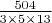 $\(\frac{504}{3 \times 5 \times 13}\)$