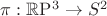 $\pi:{\mathbb R}{\mathrm P}^3 \rightarrow S^2$