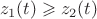 $$
z_1 (t) \geqslant z_2 (t)
$$