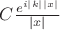$C \frac{e^{i|k||x|}}{|x|}$