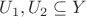 $U_1,U_2\subseteq Y$ $U_1,U_2\subseteq Y$