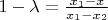 $1-\lambda= \frac{x_1-x}{x_1-x_2}$