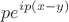$$pe^{ip(x-y)}$$