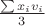 $\frac{\sum x_i v_i}{3}$