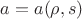 $a=a(\rho,s)$
