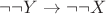 $\neg\neg Y\to\neg\neg X$