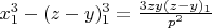 $x_1^3-(z-y)_1^3=\frac{3zy(z-y)_1}{p^2}$