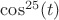 $\cos^{25}(t)$