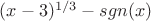 $(x-3)^{1/3}-sgn(x)$