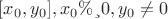 $[x_0, y_0], x_0 &ge; 0, y_0 \ne 0$