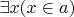$\exists x(x\in a)$