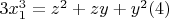 $3x_1^3=z^2+zy+y^2  (4)$