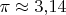 $\pi\approx3{,}14$
