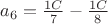 $a_{6} = \frac {1C}{7} - \frac {1C}{8}$