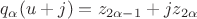 $q_\alpha(u+j)=z_{2\alpha-1}+j z_{2\alpha}$